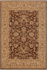 handmade Traditional Kafkaz Brown Tan Hand Knotted RECTANGLE 100% WOOL area rug 9 x 12